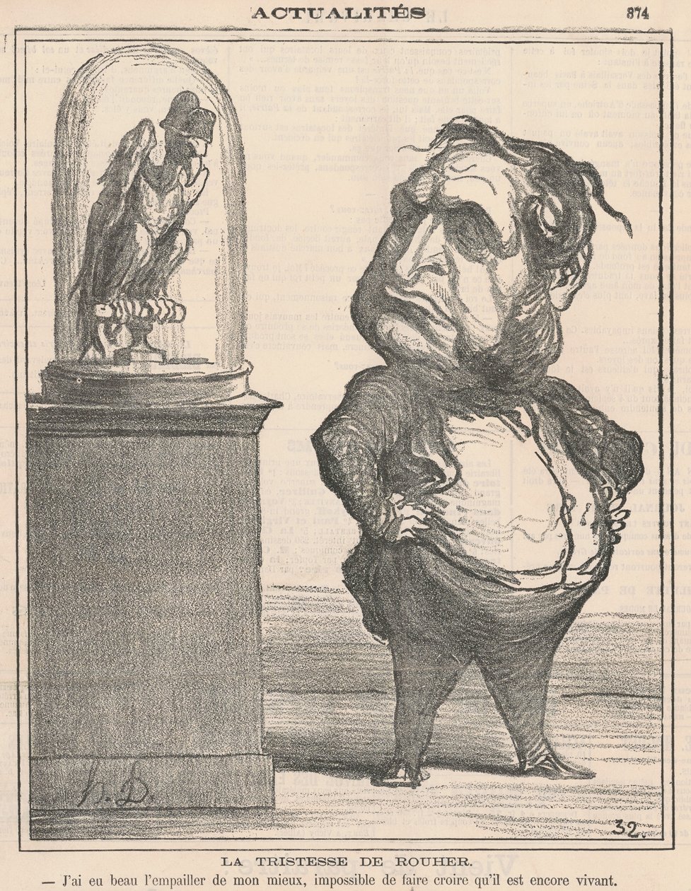 Rouherův smutek od Honoré Daumier