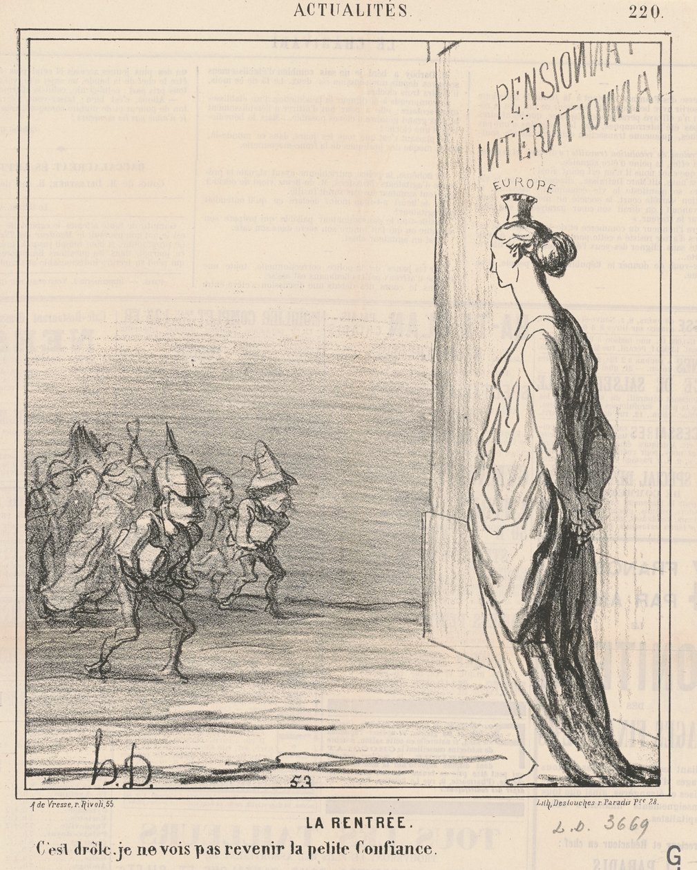 Začátek školního roku od Honoré Daumier