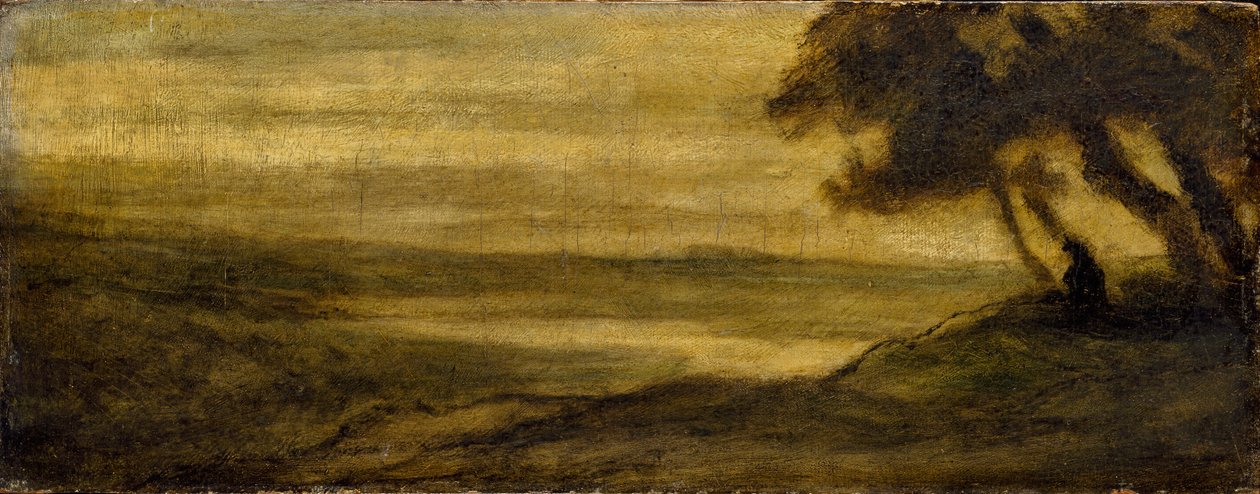 Krajina s figurou, c1860 od Honoré Daumier