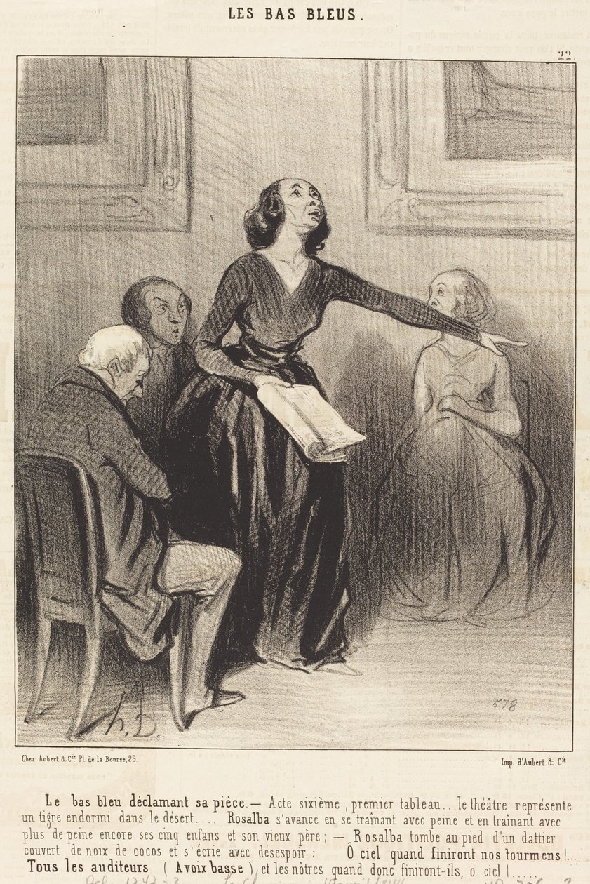 Le Bas-bleu prohlašuje jeho hru od Honoré Daumier