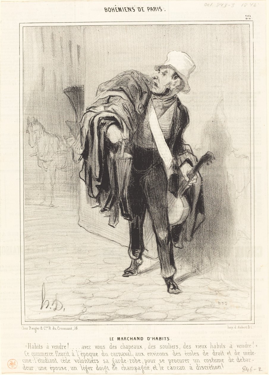 Obchodník s oblečením od Honoré Daumier