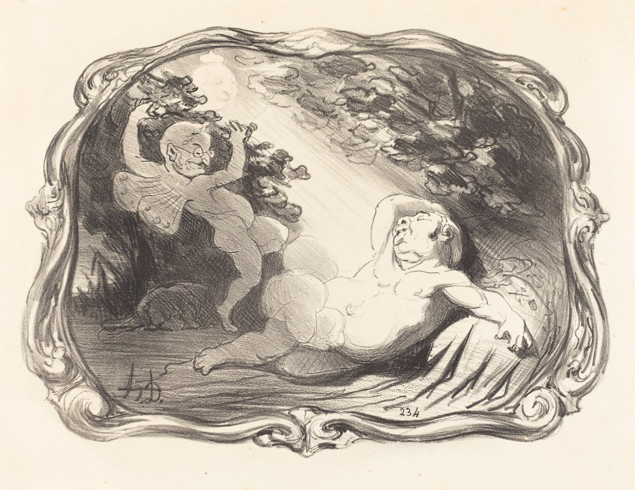 Spánek Endymiona-Berryera od Honoré Daumier