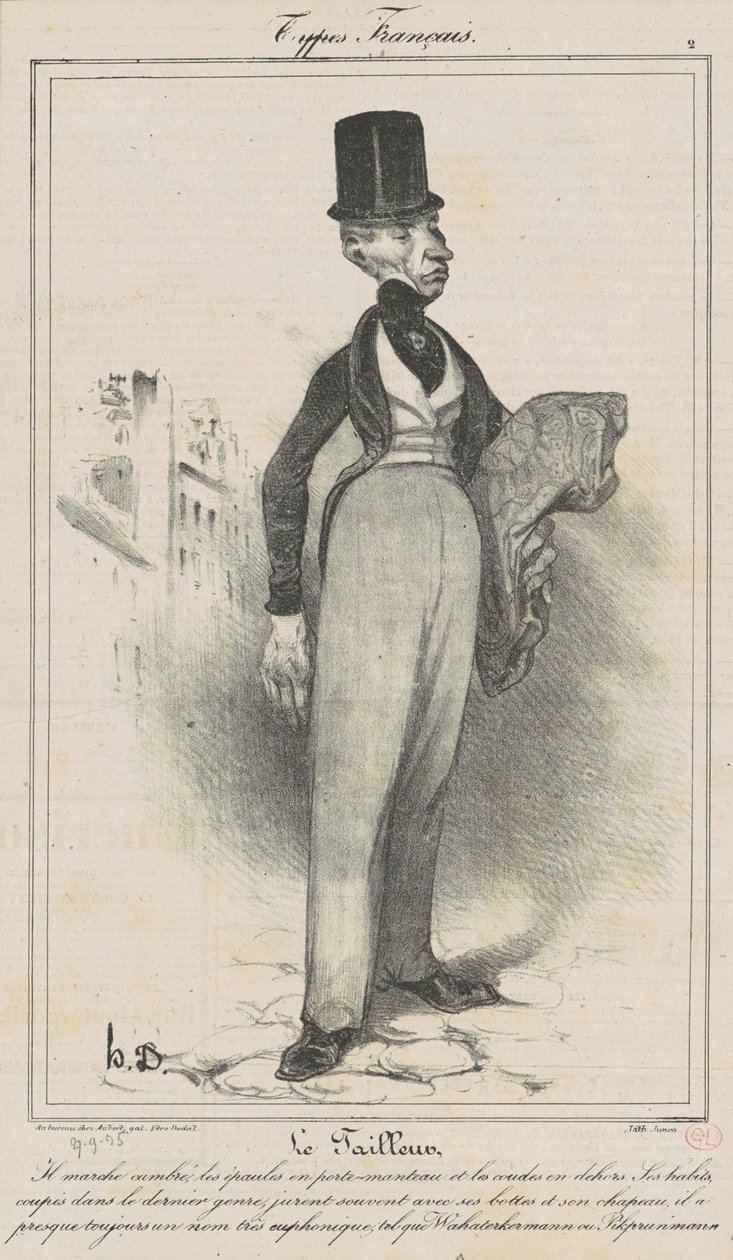 Krejčíř od Honoré Daumier