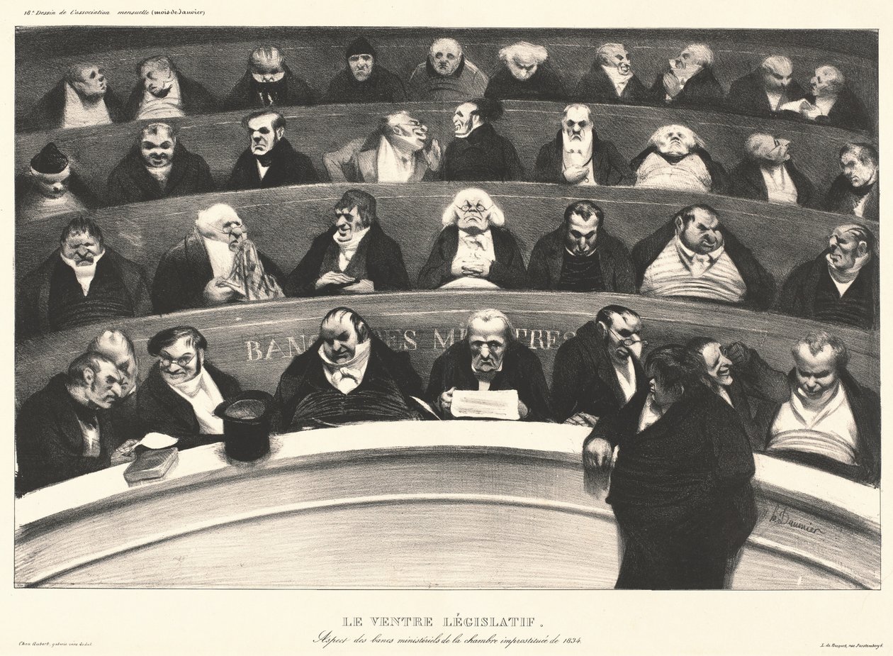 Legislativní břicho od Honoré Daumier