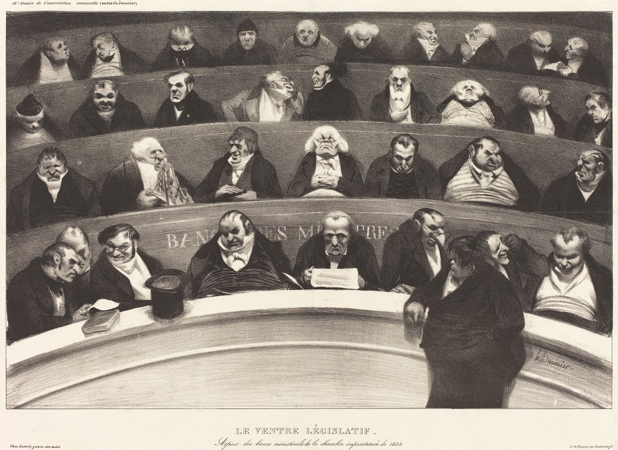 Legislativní břicho od Honoré Daumier
