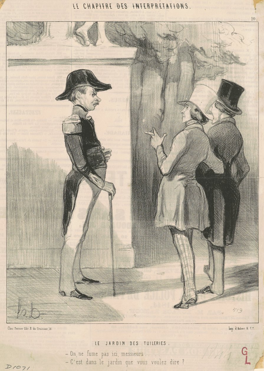 Tuilerijská zahrada od Honoré Daumier