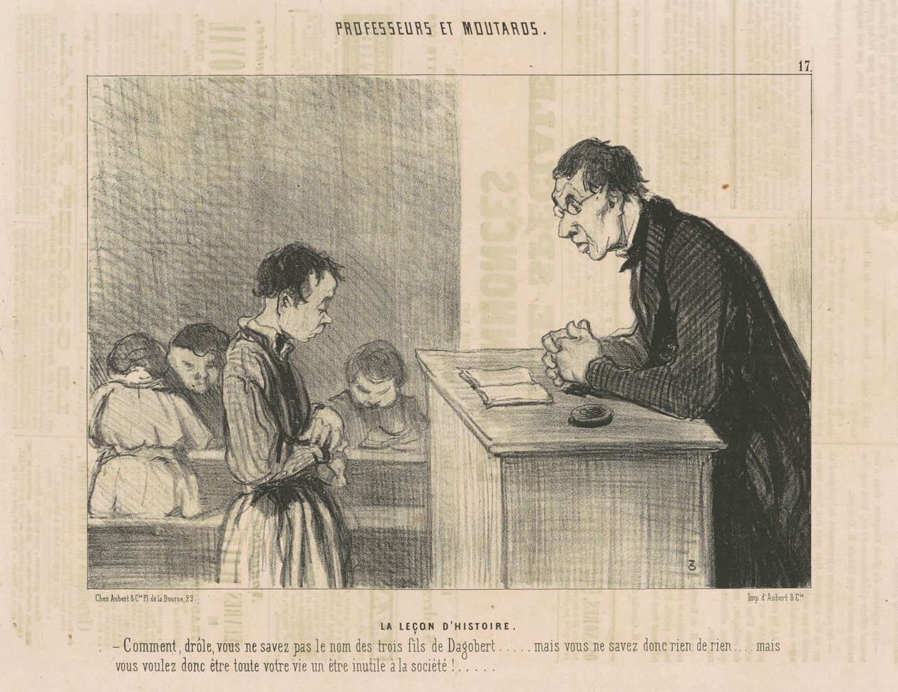 Lekce dějepisu od Honoré Daumier