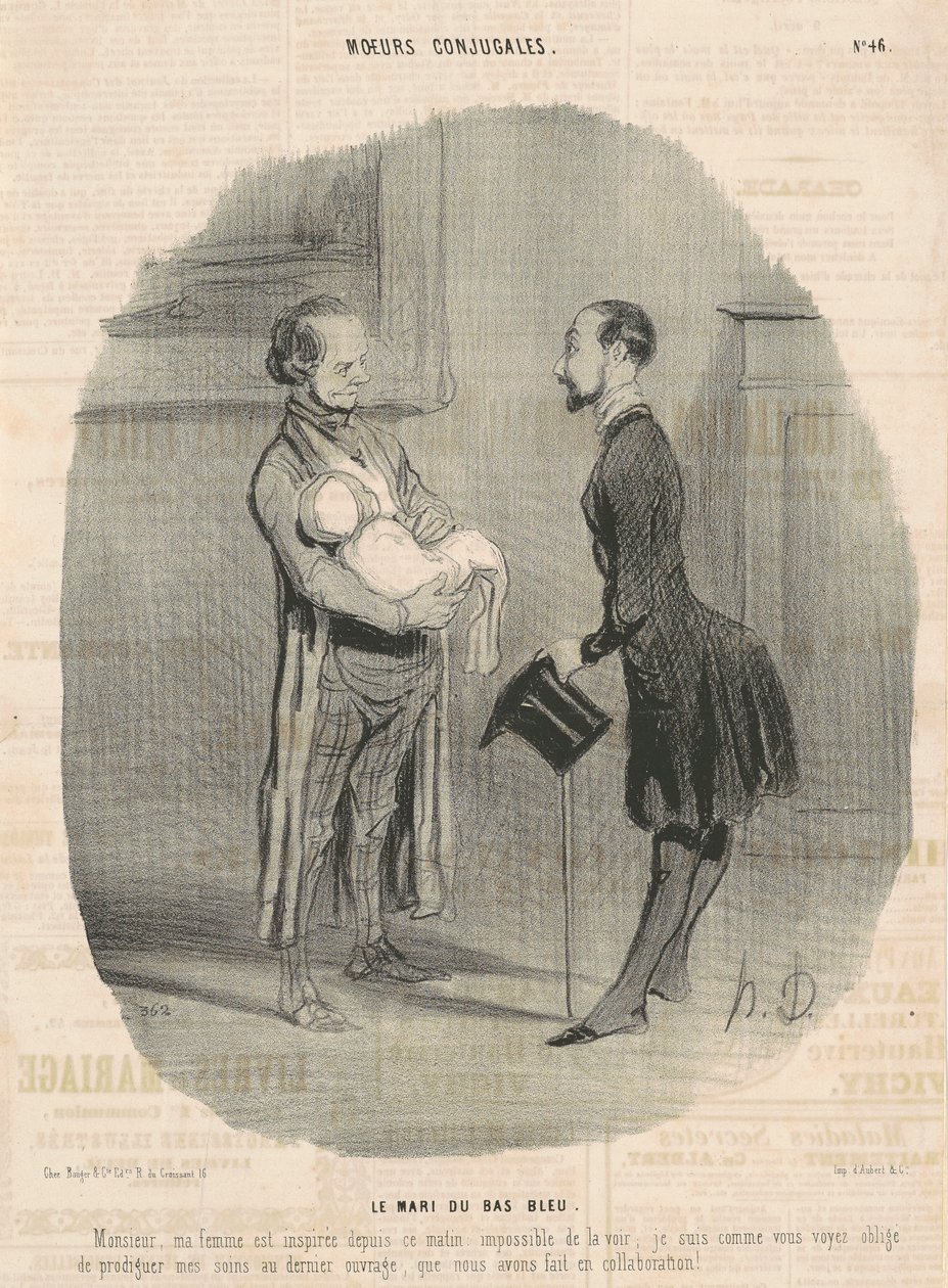 Manžel modré punčochy... od Honoré Daumier