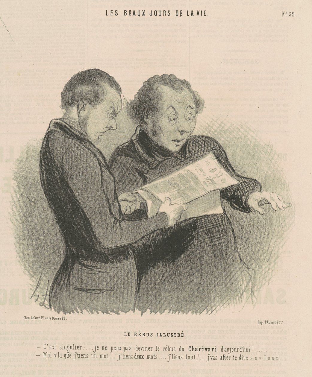 Ilustrovaný rébus od Honoré Daumier