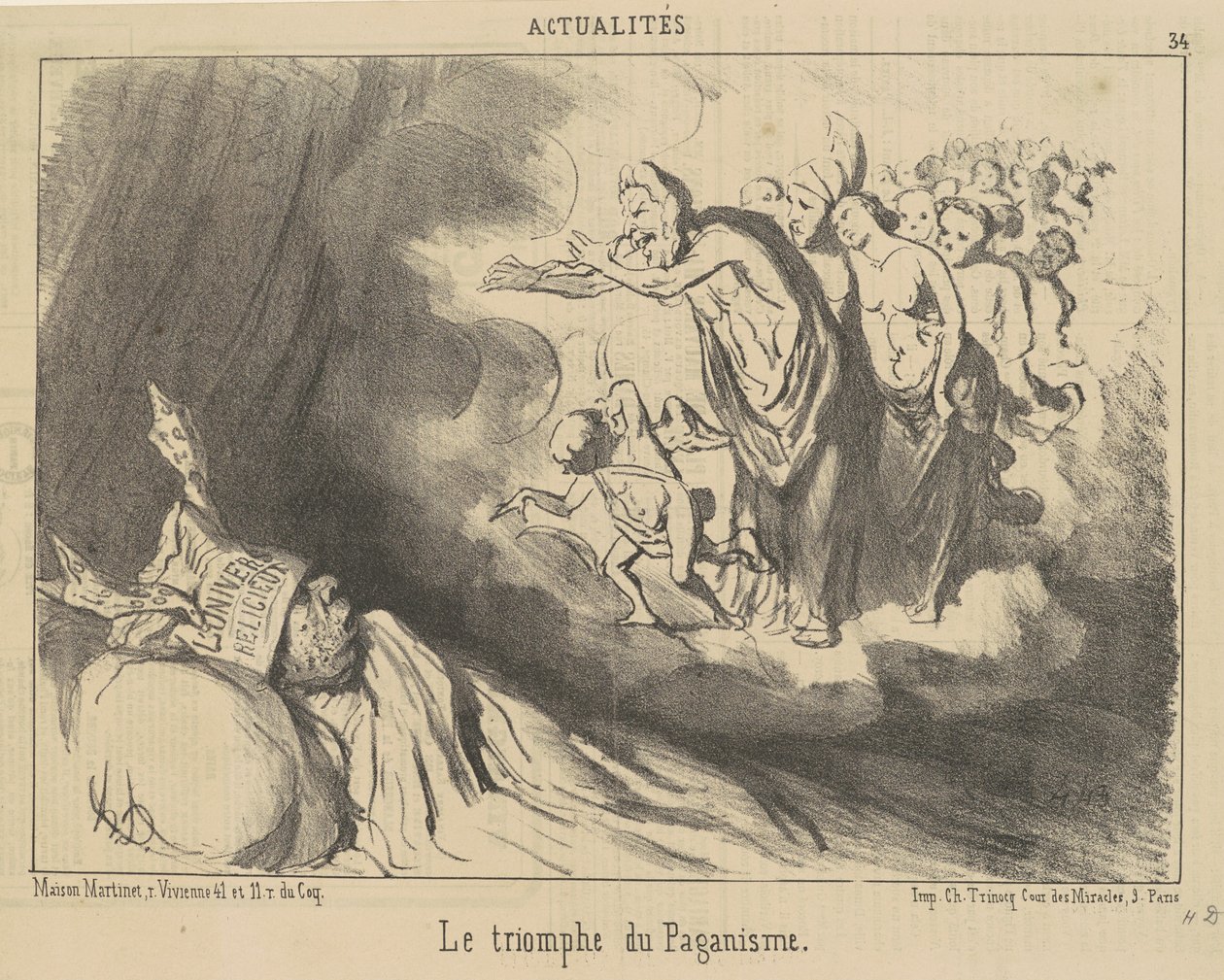 Triumf pohanství od Honoré Daumier