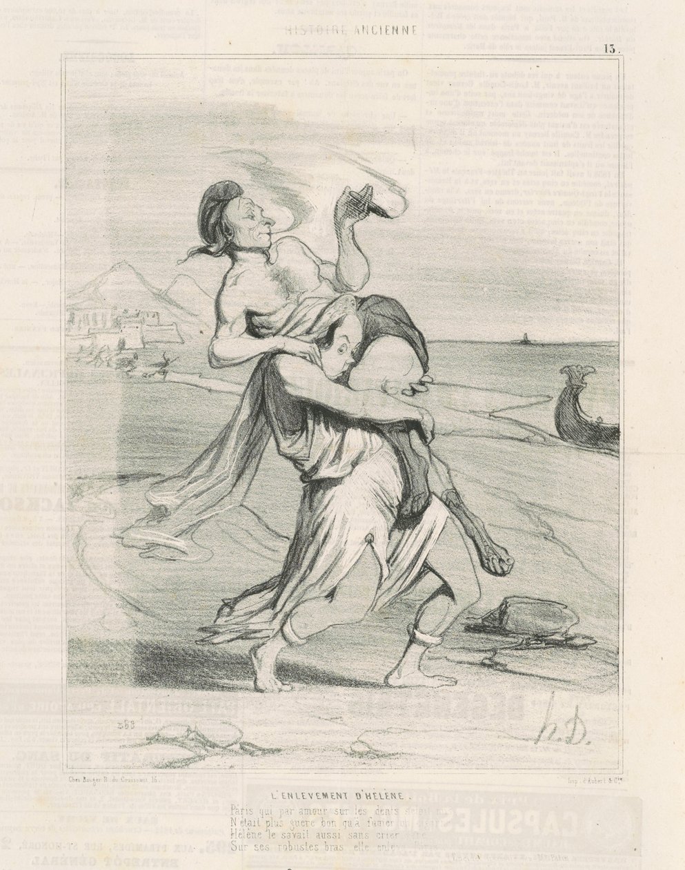 Únos Heleny od Honoré Daumier