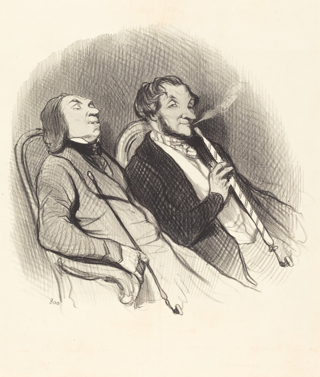 Kuřáci hadchidů od Honoré Daumier
