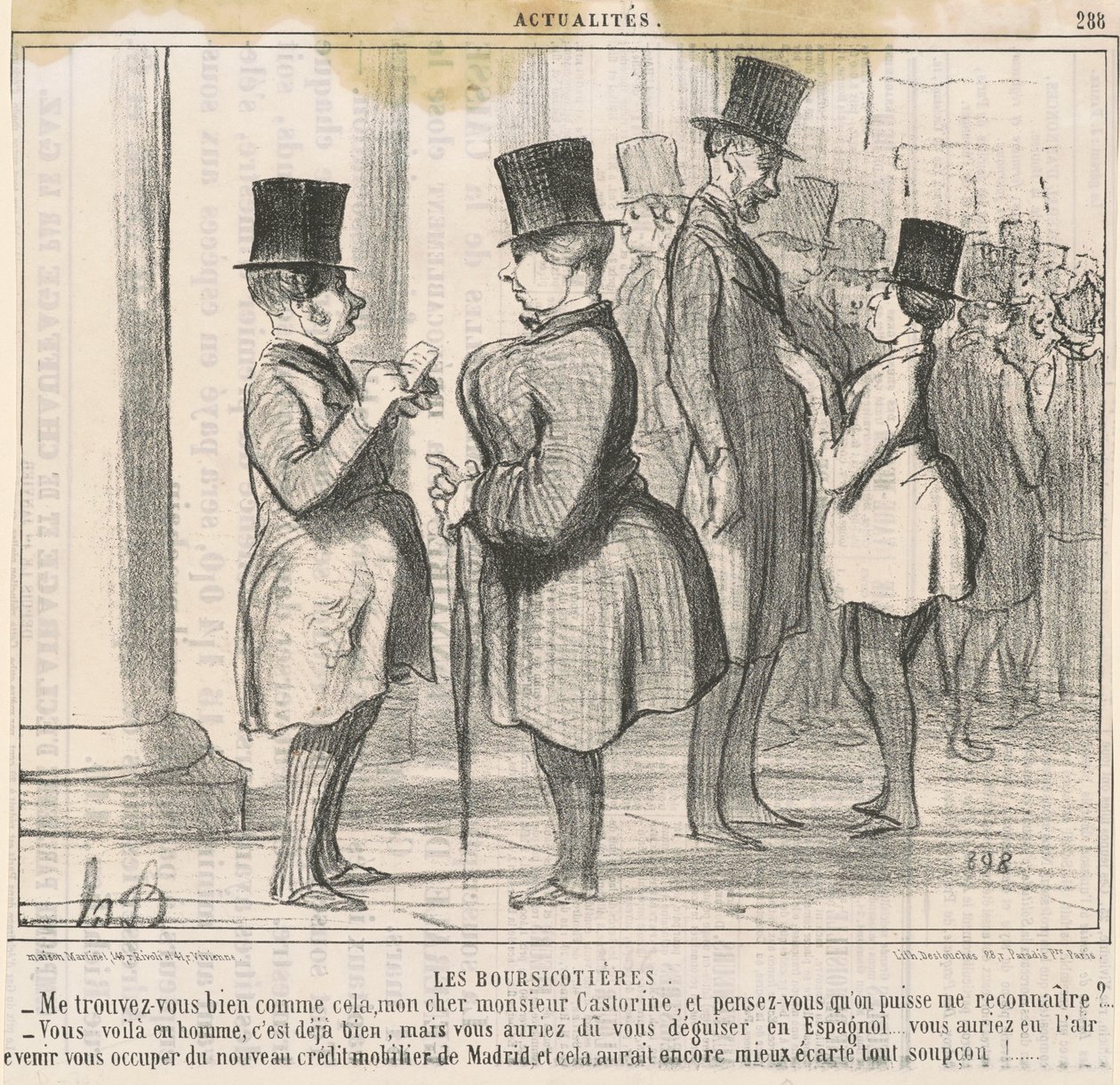 Burzovní makléři. Najdete mě dobře... od Honoré Daumier