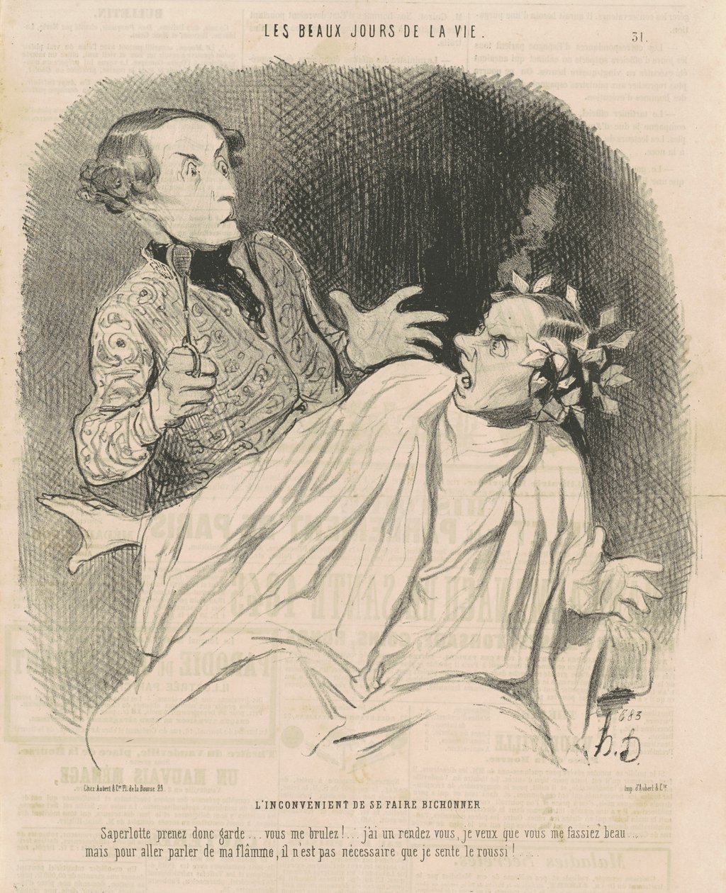 Nevýhoda hýčkání... od Honoré Daumier