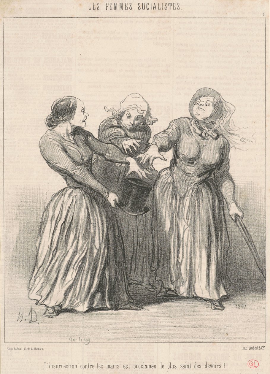 Povstání proti manželům... od Honoré Daumier