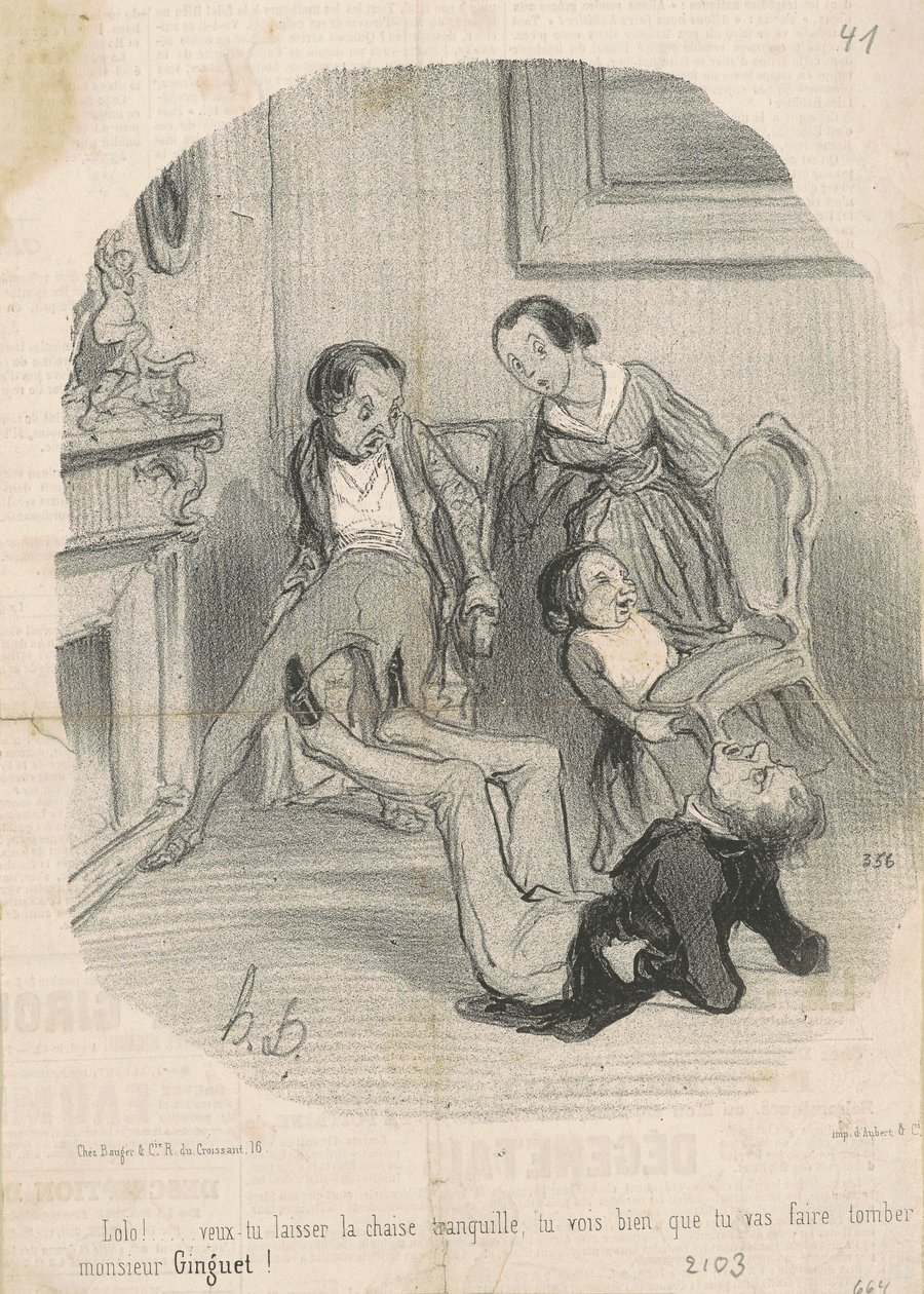Lolo!...chtěli byste nechat židli na pokoji... od Honoré Daumier