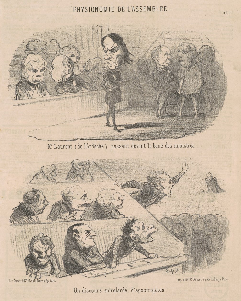 Pan Laurent (z Ardèche) Prochází... od Honoré Daumier