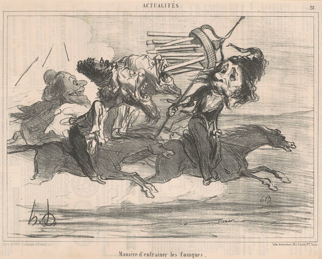 Jak vycvičit kozáky od Honoré Daumier