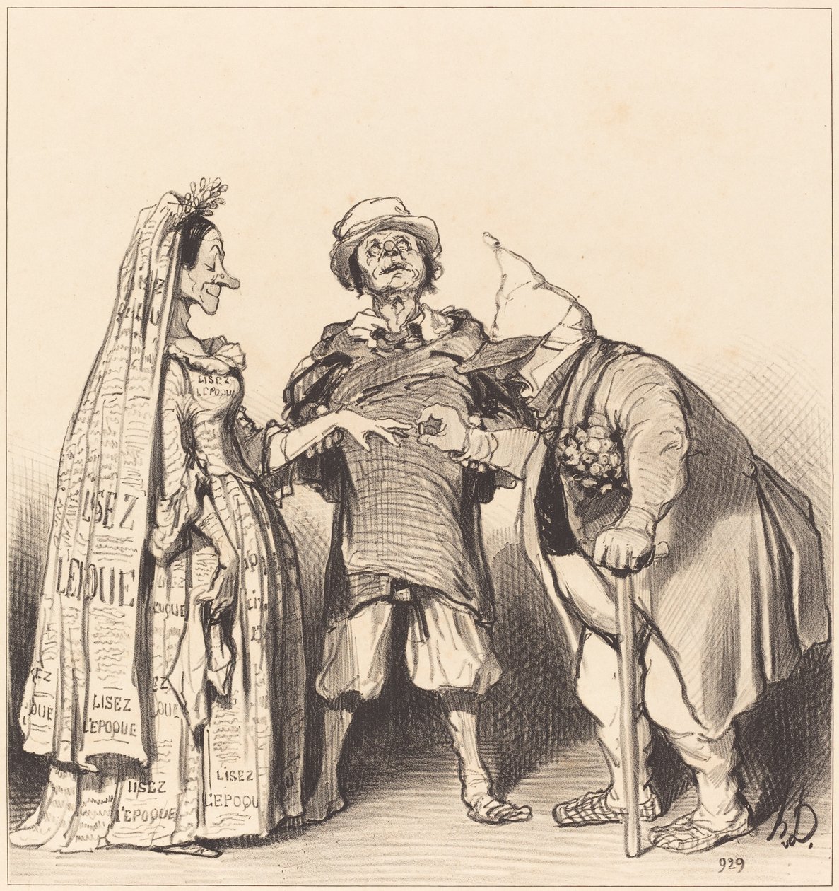 Manželství doby a ústavní od Honoré Daumier