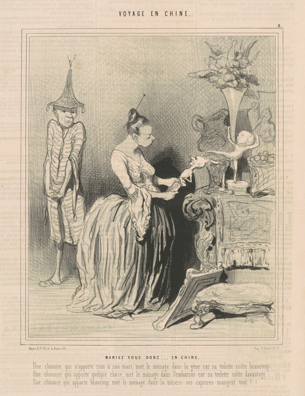 Takže se ožeňte...v Číně od Honoré Daumier