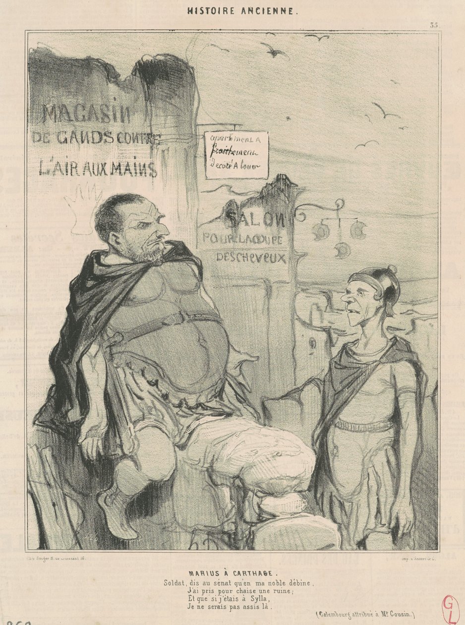 Marius v Kartágu od Honoré Daumier