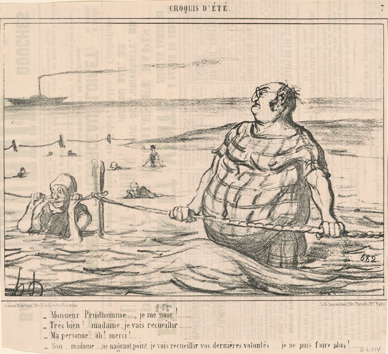 Monsieur Prudhomme... topím se! ... od Honoré Daumier