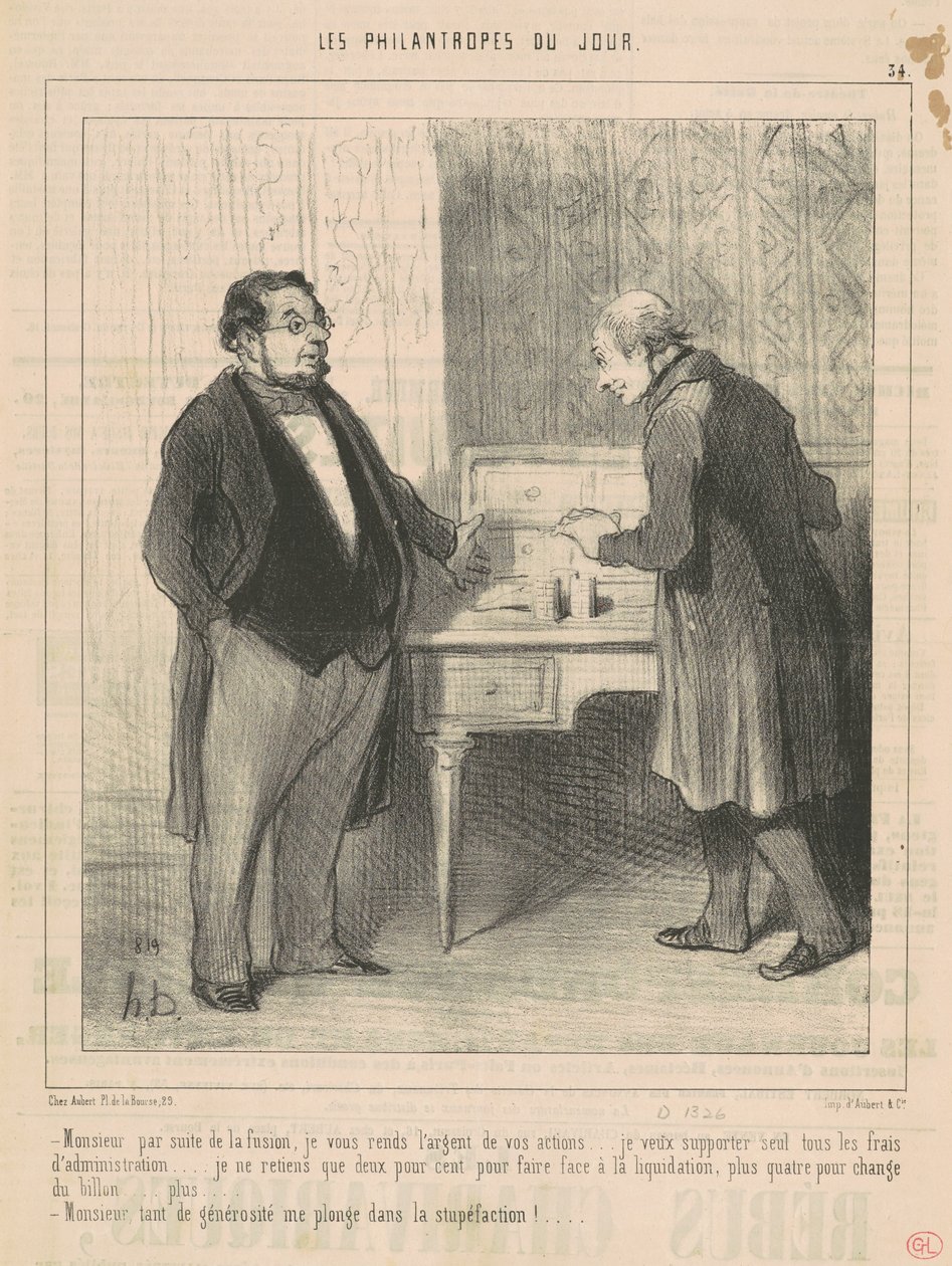Pane v důsledku fúze od Honoré Daumier