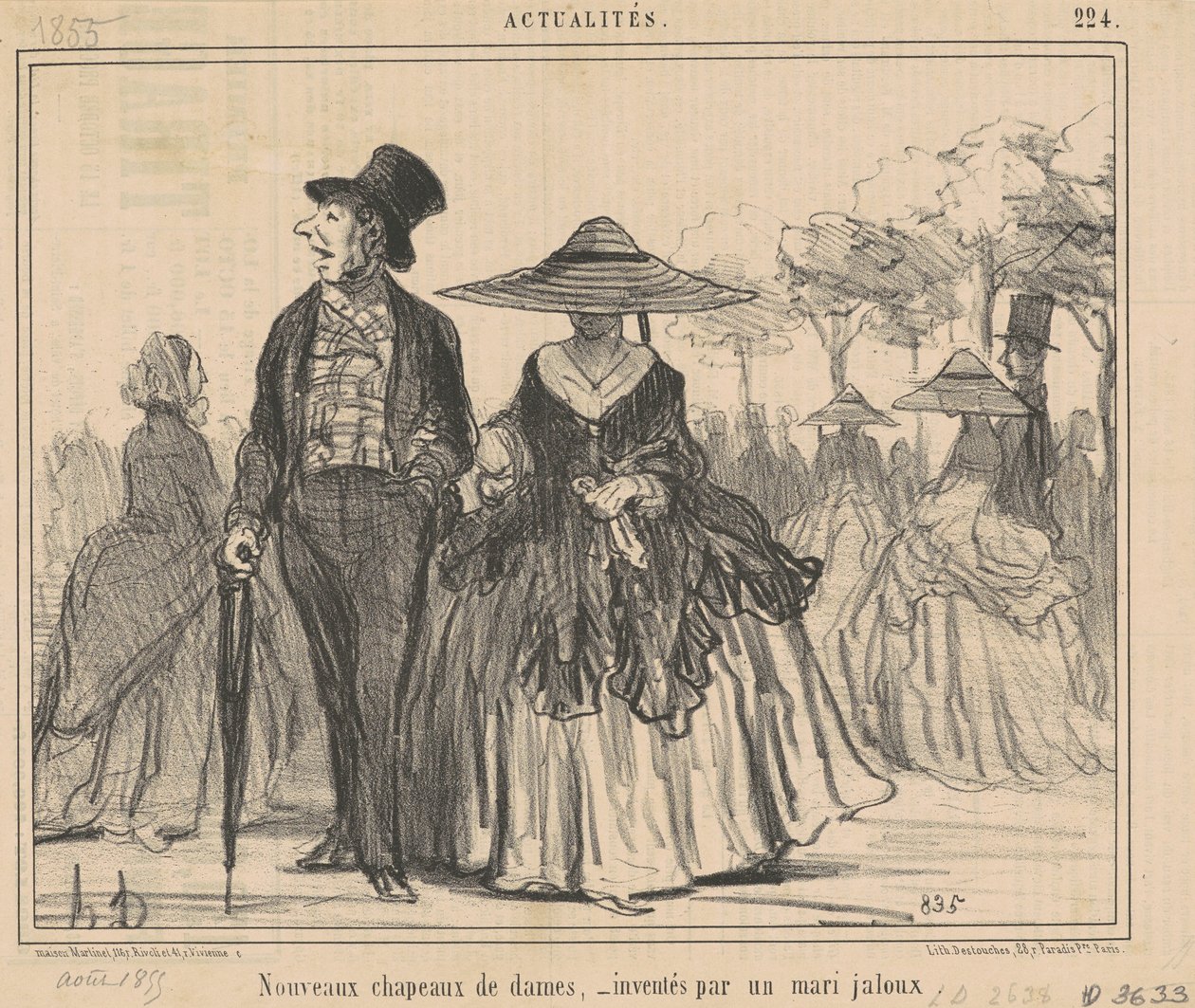 Nové dámské čepice... od Honoré Daumier