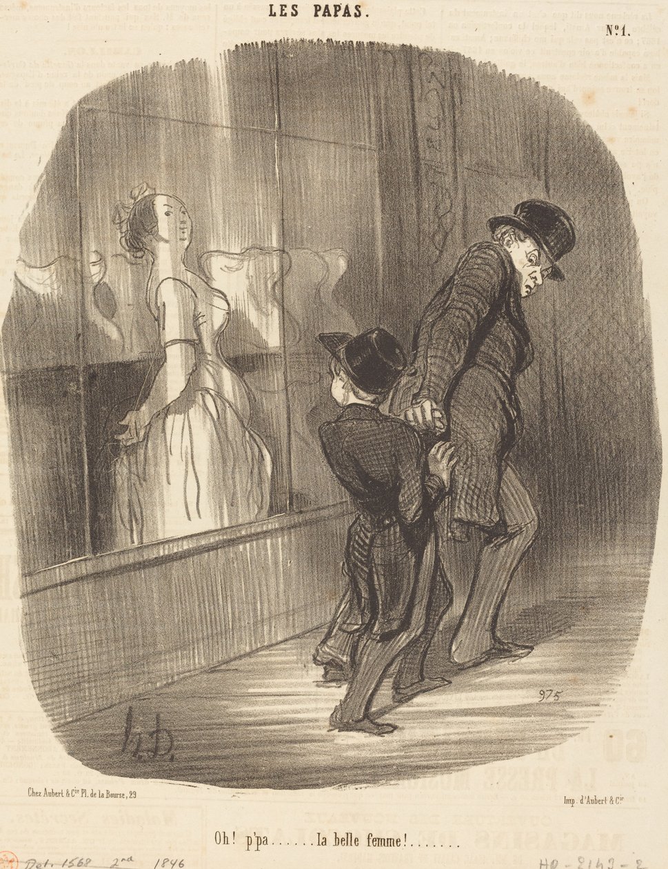 Ach! tati... krásná žena! od Honoré Daumier