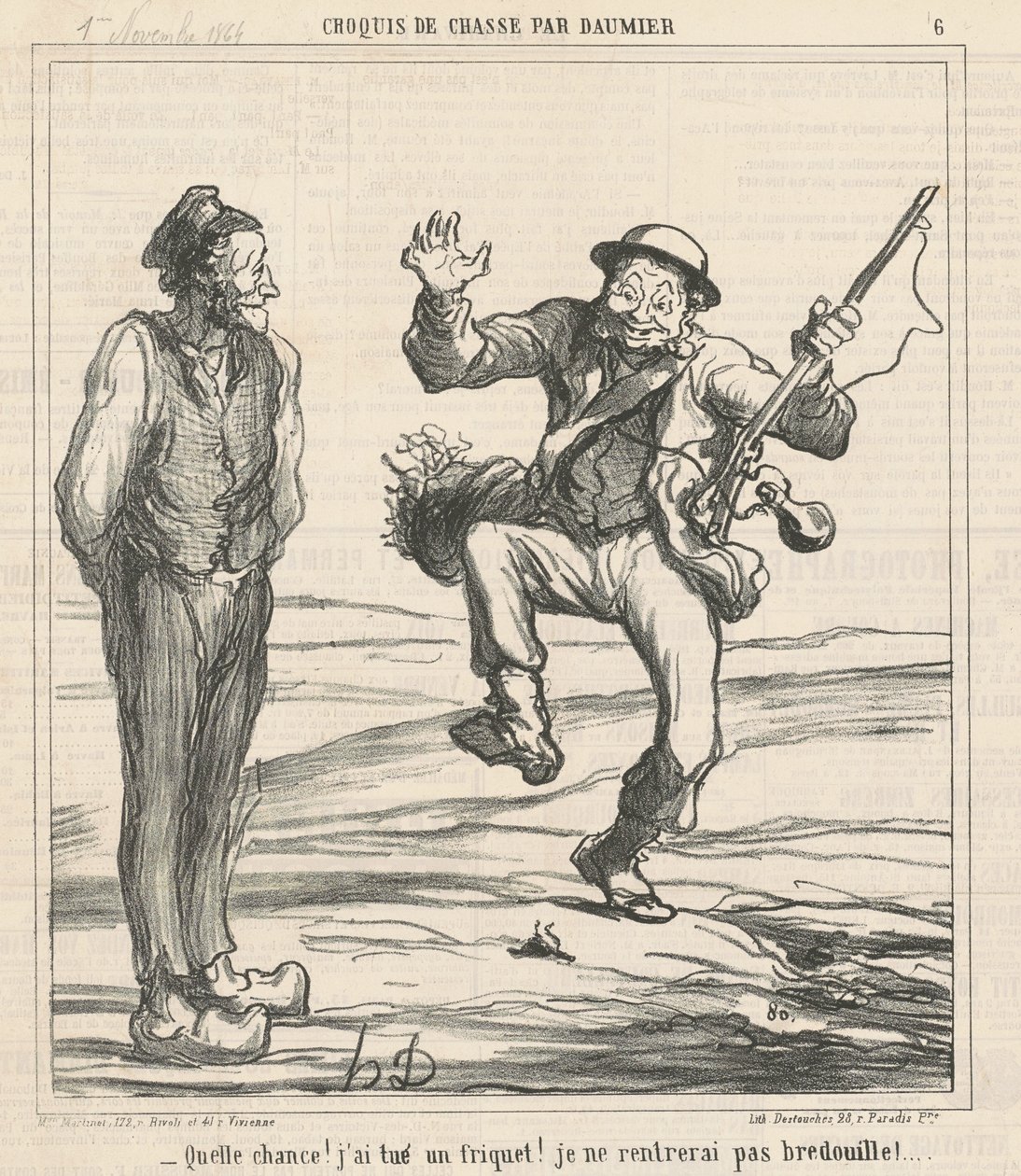 Jaké štěstí! Zabil jsem šílence! od Honoré Daumier