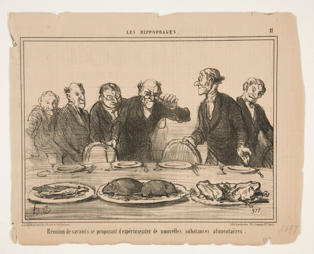 Setkání vědců, kteří navrhují od Honoré Daumier