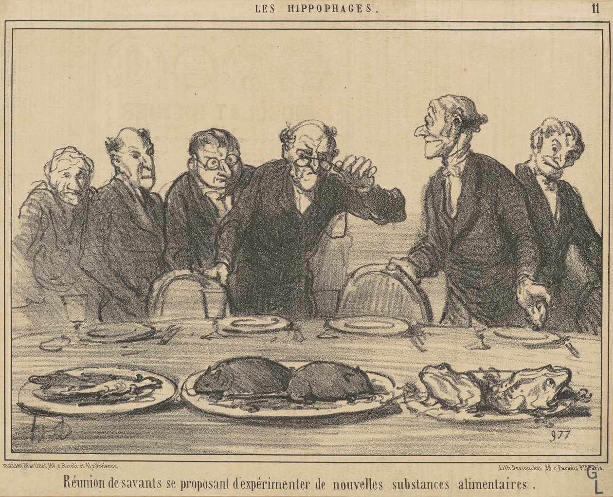 Setkání vědců, kteří navrhují... od Honoré Daumier