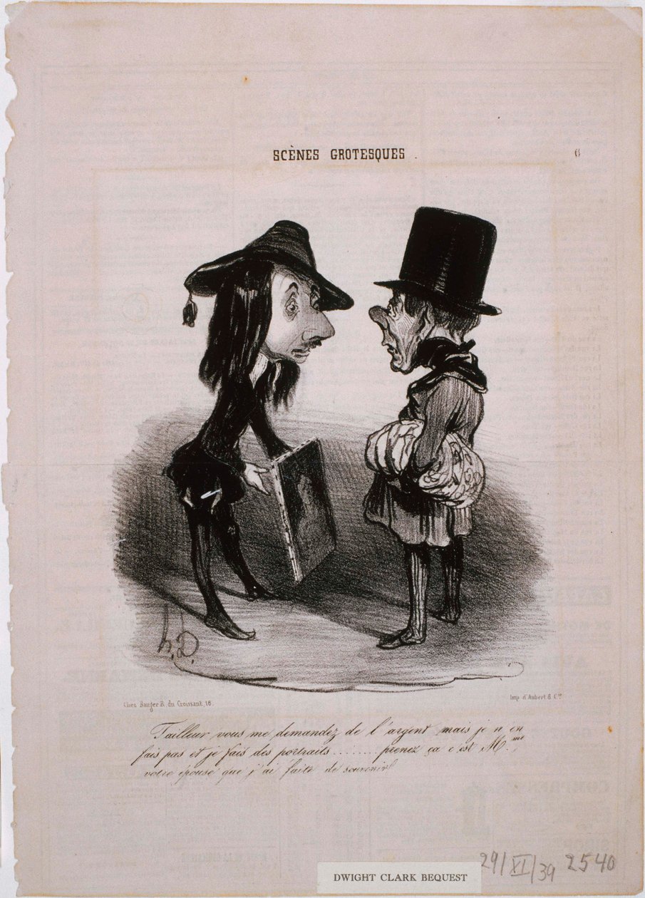 Groteskní scény - Krejčí ... Vezměte si to od Honoré Daumier
