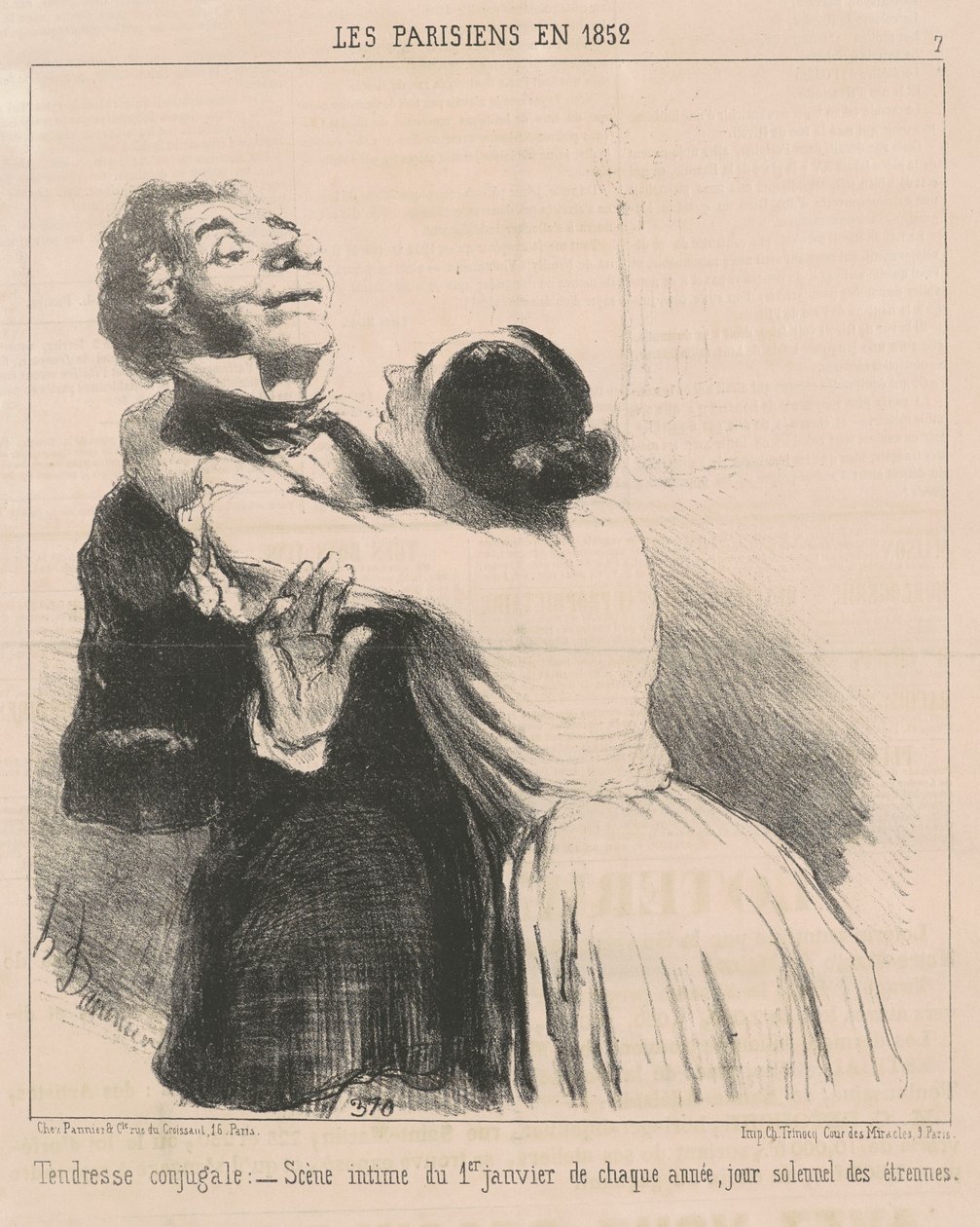 Manželská něha od Honoré Daumier