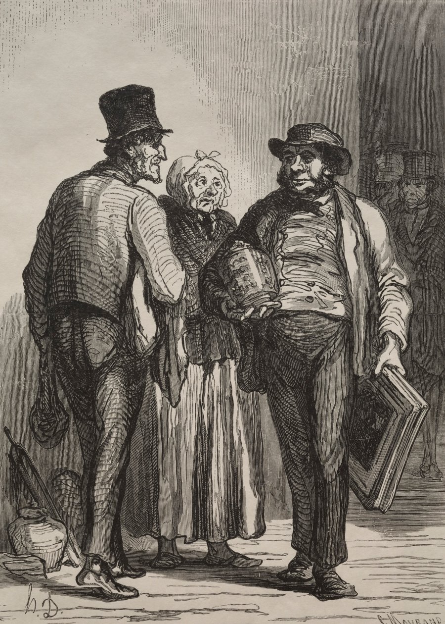 Aukční síň: Obchodníci. od Honoré Daumier