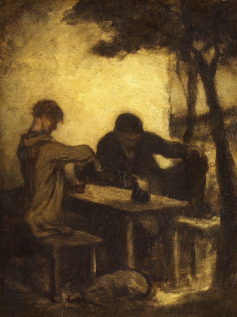 The Drinkers v roce 1861. od Honoré Daumier