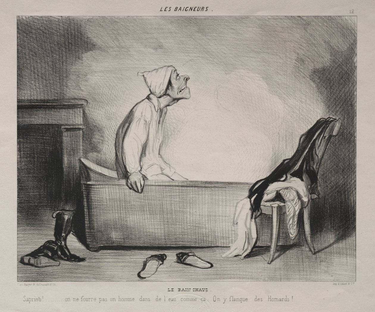 Horká koupel od Honoré Daumier