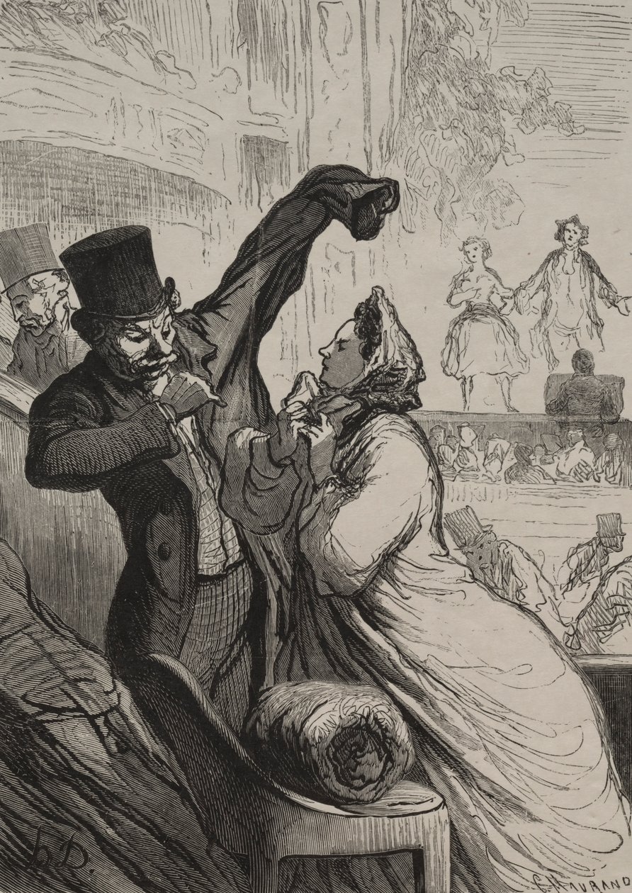 Divadlo: Poslední scéna. od Honoré Daumier