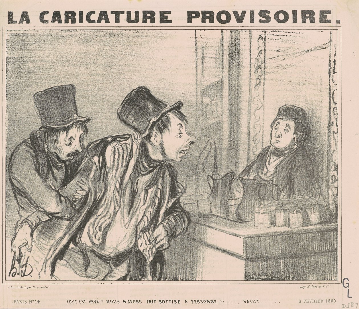 Vše je zaplaceno? Udělali jsme jen...ahoj od Honoré Daumier