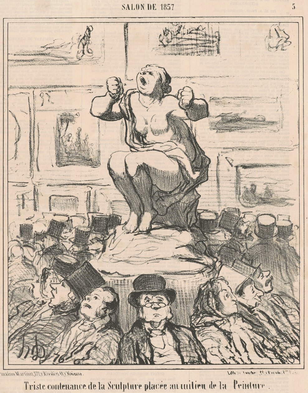 Smutný výraz sochy... od Honoré Daumier