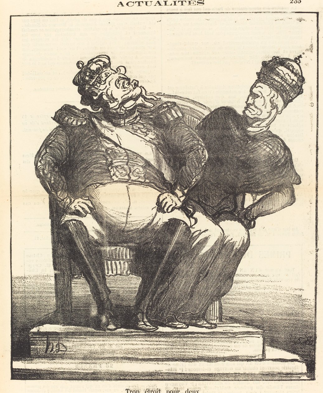 Příliš úzký pro dva od Honoré Daumier