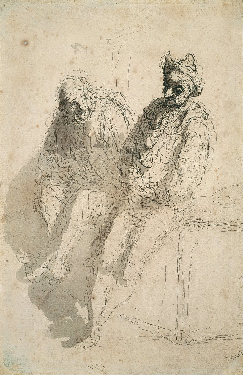 Dva Saltimbanques Deux saltimbanques od Honoré Daumier