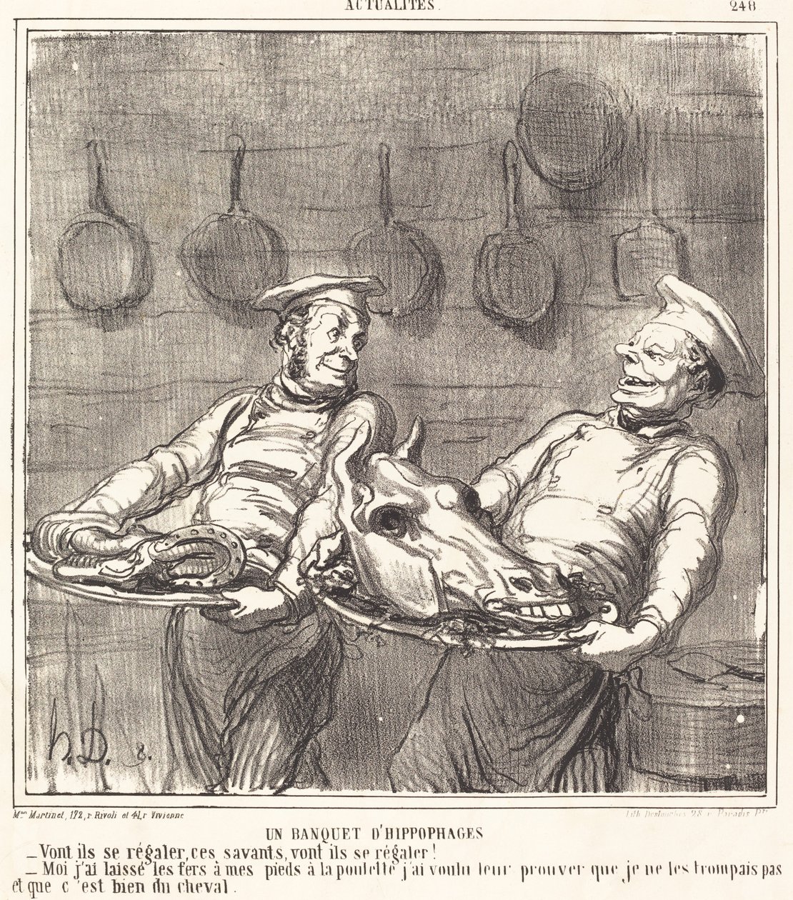 Banket pojídačů koní od Honoré Daumier