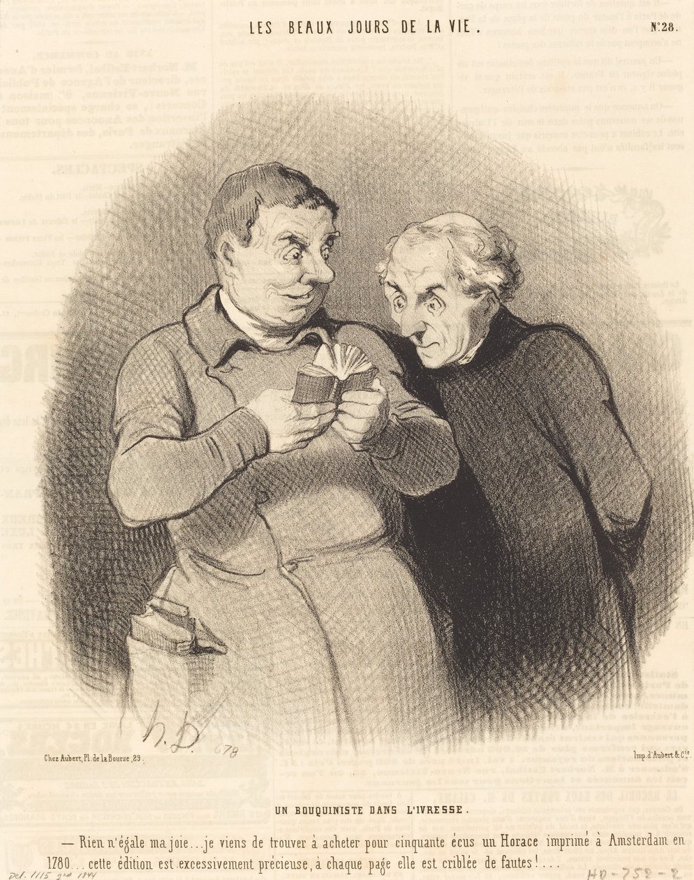 Knihkupec v opilosti od Honoré Daumier