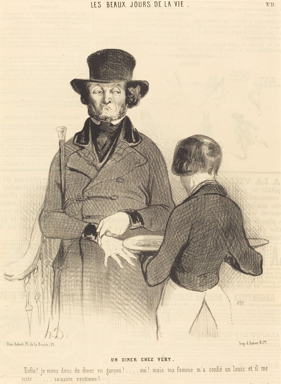 Večeře ve Very od Honoré Daumier