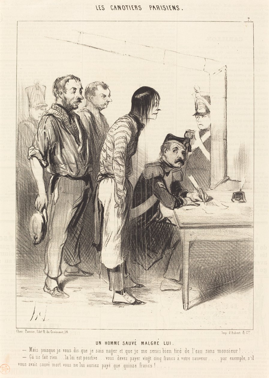 Člověk se zachránil navzdory od Honoré Daumier