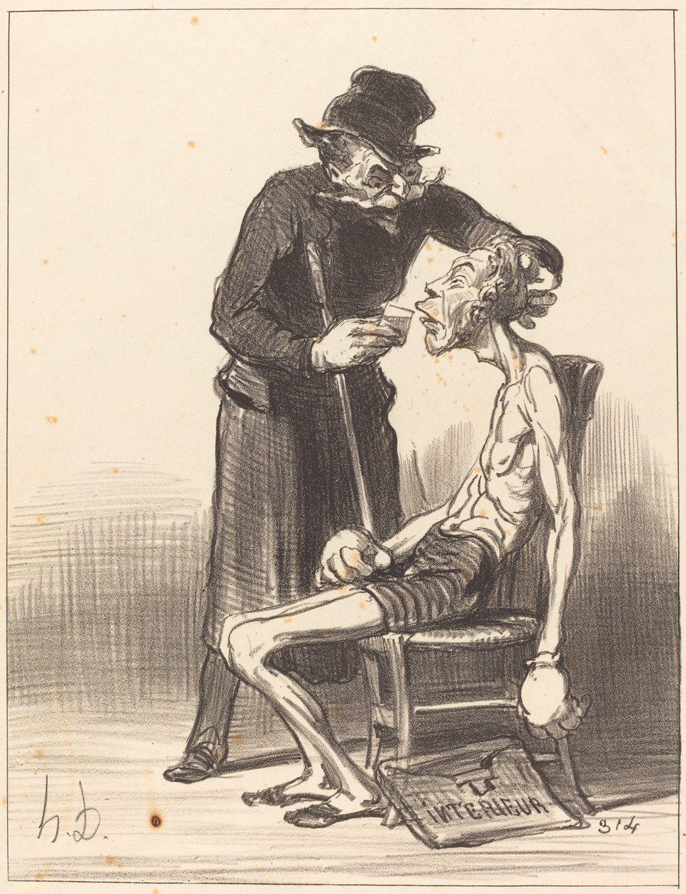 Nešťastný zápasník od Honoré Daumier