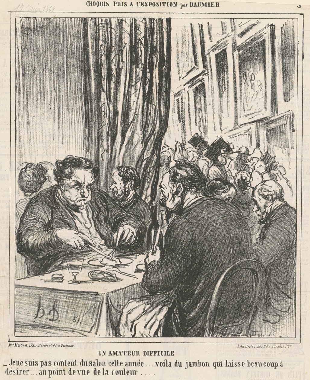 Obtížný amatér od Honoré Daumier