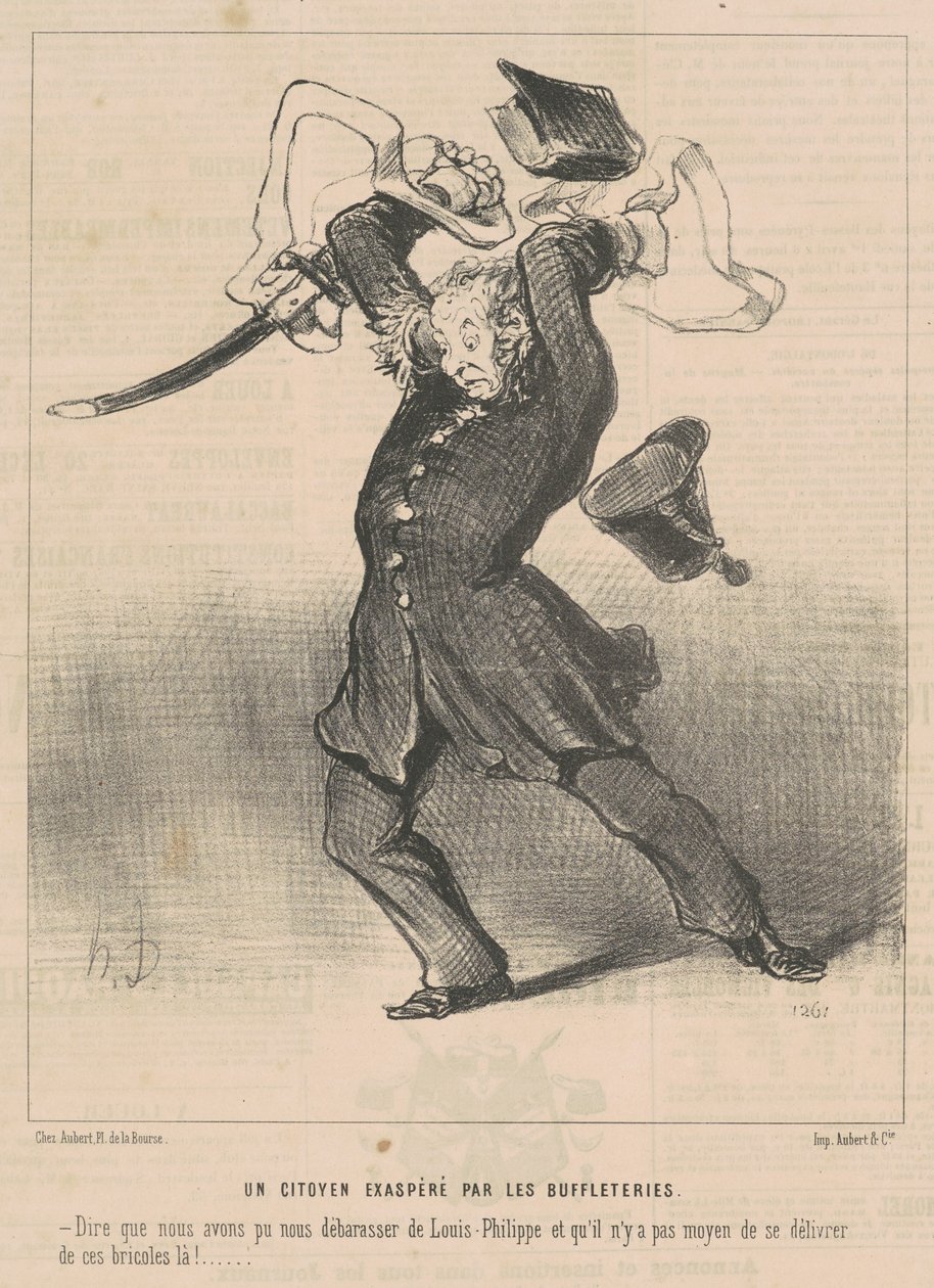 Občan podrážděný buvoly od Honoré Daumier