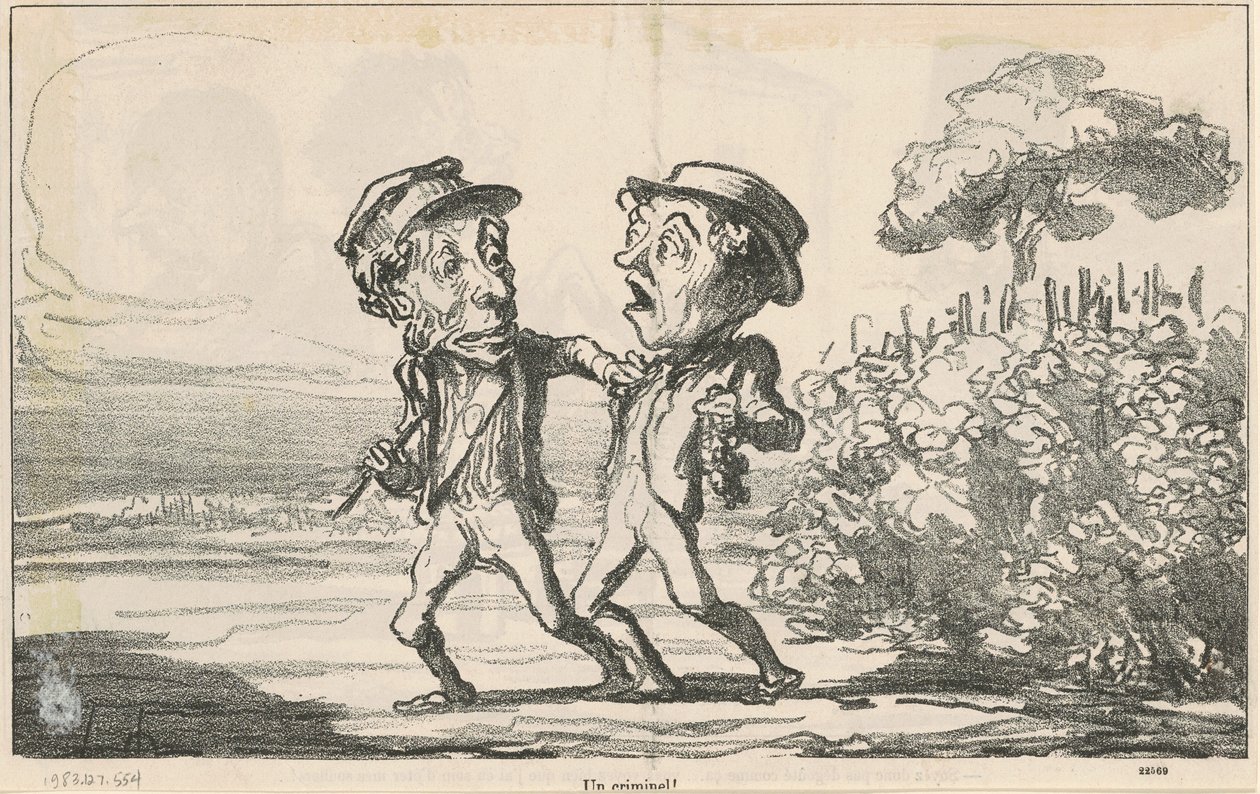 Zločinec! od Honoré Daumier